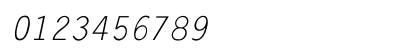 LetterGothic-Italic Regular Numeric Preview