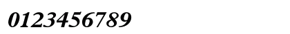 Plantin Std Bold Italic Numeric Preview
