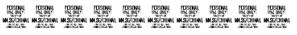 Chinal Medium PERSONAL USE ONLY Regular Font