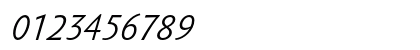 Sebastian Light Pro Italic Numeric Preview