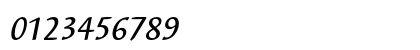 Syndor ITC Std Medium Italic Numeric Preview