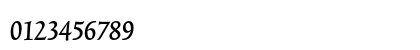 TriniteNo1 MediumItalicTab Numeric Preview
