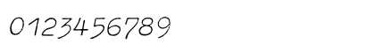 Typewriter LightOblique Numeric Preview