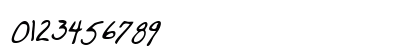 BrooksHand Italic Numeric Preview