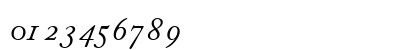 CaslonProSSK Italic Numeric Preview