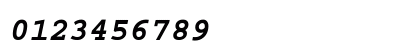 Courier Dark Bold Italic Numeric Preview