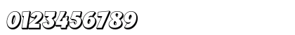 Komyca 3D free version Italic Numeric Preview