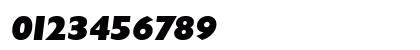 Chanson Heavy SF Bold Italic Numeric Preview