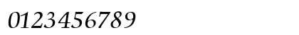 Comenius Antiqua Italic Numeric Preview