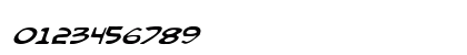 Comic Book Commando Italic Numeric Preview