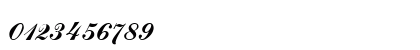 CommercialScript Regular Numeric Preview