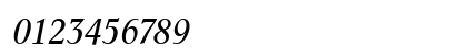 Concorde Nova Italic Numeric Preview