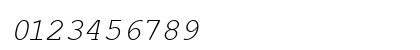 Courier-PS Italic Numeric Preview