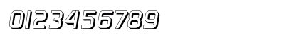 DigitalDropShadow Bold Italic Numeric Preview