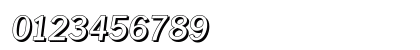 PlymouthDropShadow-Medium Italic Numeric Preview