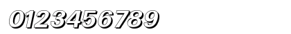 UltimateDropShadow Bold Italic Numeric Preview