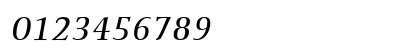 Ellington MT Italic Numeric Preview