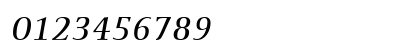EllingtonMT RomanItalic Numeric Preview