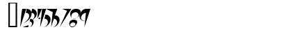 FangsSCapsSSK Italic Numeric Preview