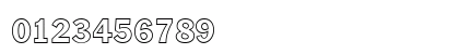 FranklinGothicOutline Regular Numeric Preview