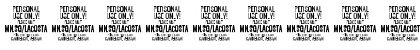 Lacosta PERSONAL USE ONLY Regular Font