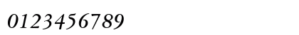 AmeriGarmnd BT Bold Italic Numeric Preview