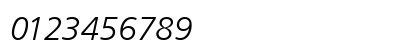 Frutiger Light Italic Numeric Preview