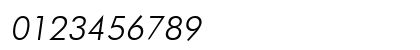 Futuri Light Italic Numeric Preview