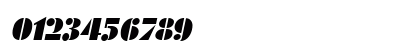 FuturistBlack Italic Numeric Preview