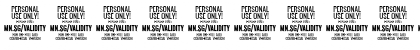Validity Script PERSONAL USE Italic Font