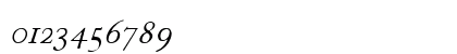 FCaslon 12 ITC Italic Numeric Preview