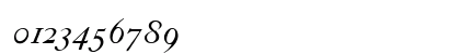 FCaslon 30 ITC Italic Numeric Preview