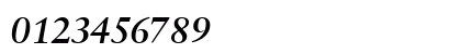 GaramondRetrospectiveSSK Bold Italic Numeric Preview