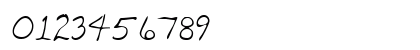 GarysHand Regular Numeric Preview