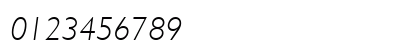 Gill Light SSi Light Italic Numeric Preview