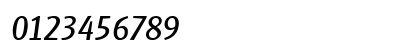 Glasgow Italic Numeric Preview