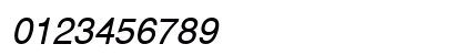 HHelvetica Italic Numeric Preview