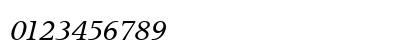 ApolloMT RomanItalic Numeric Preview