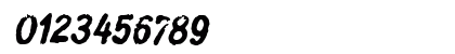 Inkbleed Oblique Numeric Preview