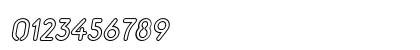 Aerolite Sky Italic Regular Numeric Preview