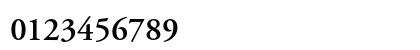 Adobe Garamond Pro Semibold Numeric Preview