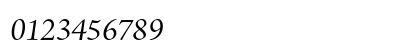 Adobe Jenson Pro Italic Subhead Numeric Preview