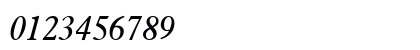 Aldine Italic Numeric Preview