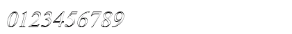 Amerton Outline Italic Numeric Preview