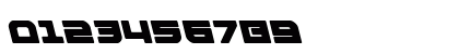 Armed Lightning Leftalic Italic Numeric Preview
