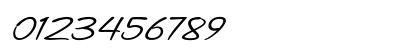 Aryianna Expanded Italic Numeric Preview
