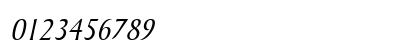Barrett-Condensed Italic Numeric Preview