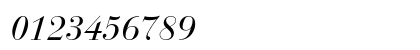 Bauer Bodoni Std 1 Italic Numeric Preview