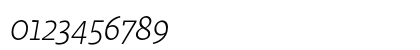 Beret LT Std Light Italic Numeric Preview