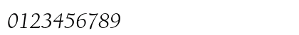 ITC Berkeley Oldstyle Std Book Italic Numeric Preview